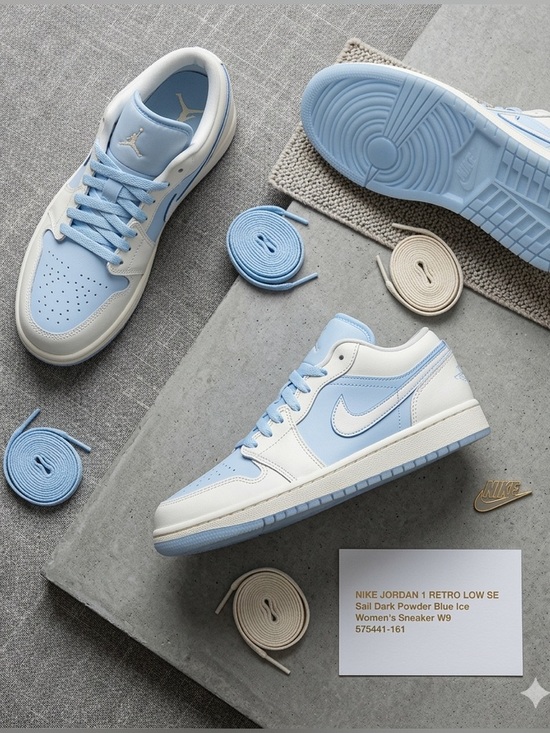 Jordan Shoes - Air Jordan 1 Low SE Reverse Ice Blue Sail DV1299-104 Women’s Size 9 NIB